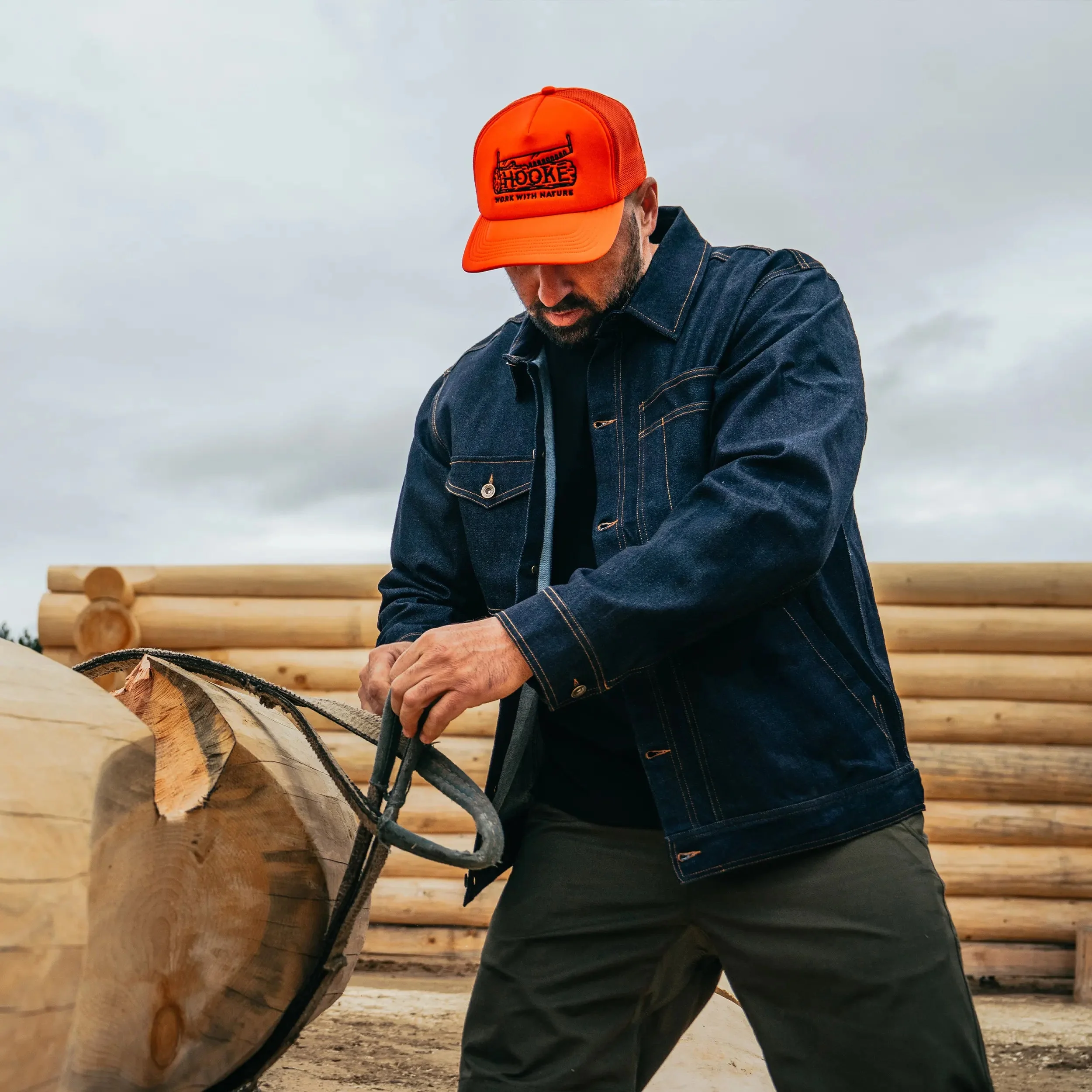 Wood Log Foam Trucker Hat - Image 5